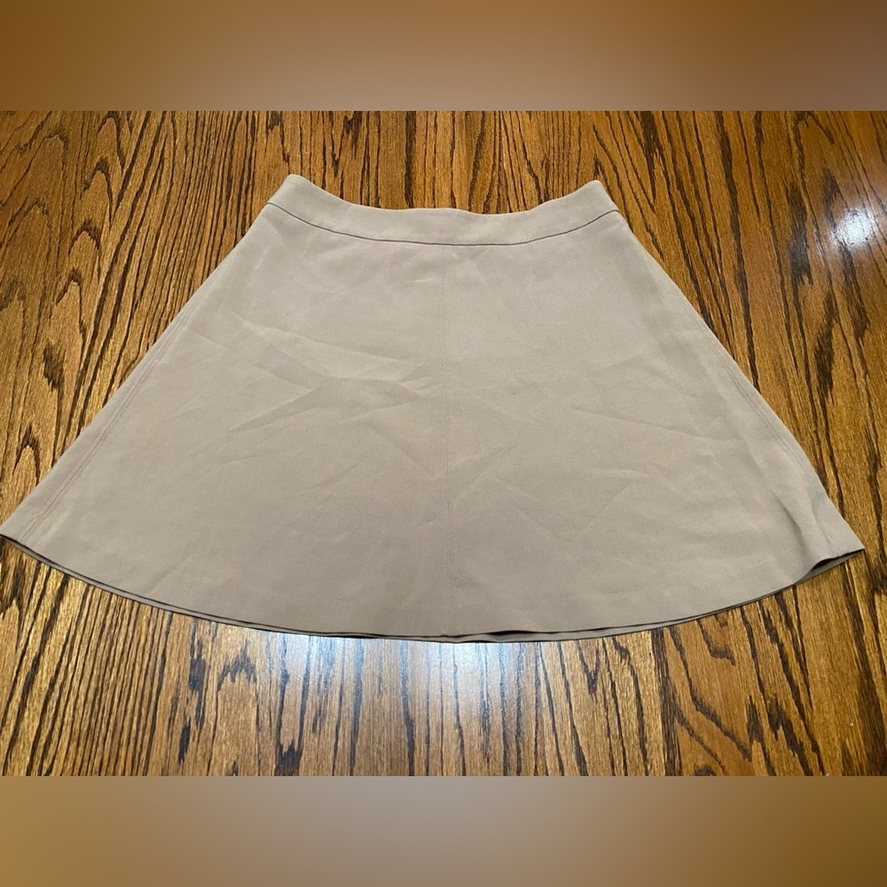 Loft Womens 8 Brown Soft Flare Skirt Lined